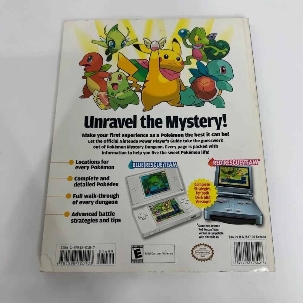 Pokemon Mystery Dungeon Blue & Red Rescue Team Nintendo Power Official Guide GBA